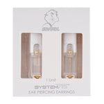 Load image into Gallery viewer, 3MM Cubic Zirconia Bezel 24K Pure Gold Plated Ear Piercing Stud