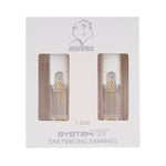 Load image into Gallery viewer, 3MM White Pearl Bezel 24K Pure Gold Plated Ear Piercing Stud