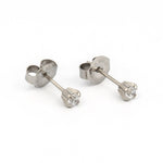 Load image into Gallery viewer, 4MM Cubic Zirconia Allergy-Free Stainless Steel (Self Piercer) Ear Stud