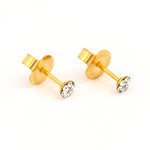 Load image into Gallery viewer, Daisy April 24K Pure Gold Plated Ear Piercing Stud For Kids