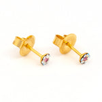 Load image into Gallery viewer, Daisy Ab 24K Pure Gold Plated Ear Piercing Stud For Kids