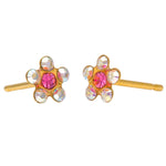 Load image into Gallery viewer, Daisy Ab 24K Pure Gold Plated Ear Piercing Stud For Kids