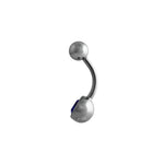 Load image into Gallery viewer, Body Jewellery Single Jewel Sapphire Stainless Steel 14G 10MM Belly Stud