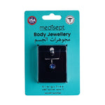 Load image into Gallery viewer, Body Jewellery Single Jewel Sapphire Stainless Steel 14G 10MM Belly Stud
