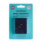 Load image into Gallery viewer, Body Jewellery Crvd Double Jewel Crystal Babybar 16G Stainless Steel 3/8 Eyebrow Studs