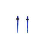 Load image into Gallery viewer, Body Jewellery Acrylic Taper Blue 2-Pk Surgical Steel 6G Earring