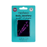 Load image into Gallery viewer, Body Jewellery Acrylic Taper Purple 2-Pk Surgical Steel 8G Earring