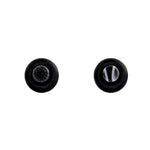 Load image into Gallery viewer, Body Jewellery Acrylic Taper Black 2-Pk Surgical Steell 8G Earring