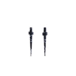 Load image into Gallery viewer, Body Jewellery Acrylic Taper Black 2-Pk Surgical Steell 8G Earring