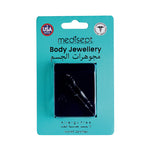 Load image into Gallery viewer, Body Jewellery Acrylic Taper Black 2-Pk Surgical Steell 8G Earring