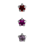 Load image into Gallery viewer, Body Jewellery Polycarbonate Alexandrite/Amethyst/Ruby Labrets Studs