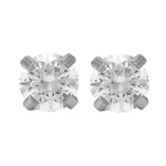 تحميل الصورة إلى عارض المعرض، قرط أذن للرجال من الفولاذ المقاوم للصدأ المقاوم للحساسية (مسامير فردية) مرصع بالزركونيا المكعبة مقاس 5 مم