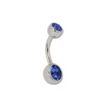Load image into Gallery viewer, Sapphire Banana Bars Professional Belly Piercing Kit