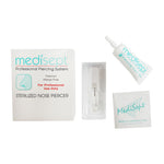 تحميل الصورة إلى عارض المعرض، ثقب الأنف المعقم المصنوع من التيتانيوم المصقول باللون الذهبي والياقوت الفاتح