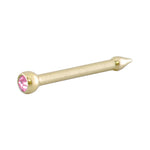 Load image into Gallery viewer, Light Rose Titanium Polished Gold Color Sterilized Nose Piercer
