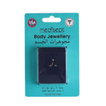 Load image into Gallery viewer, Body Jewellery Nose Screw Crystal / Aqua 20G 1MM Gold-Plated & Stainless Steel Nose Stud