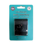 Load image into Gallery viewer, Body Jewellery Nose Screw Ruby/Crystal/Black Jet 20G 1MM Stainless Steel Nose Stud