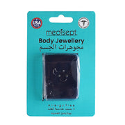 Body Jewellery Nose Screw Bell/Jet/Black Diamond 20G 1MM Stainless Steel Nose Stud
