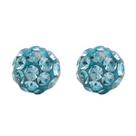 Load image into Gallery viewer, 4.5MM Fireball Aquamarine Allergy-free Stainless Steel Ear Studs