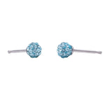 Load image into Gallery viewer, 4.5MM Fireball Aquamarine Allergy-free Stainless Steel Ear Studs