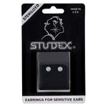 تحميل الصورة إلى عارض المعرض، أقراط أذن من الفولاذ المقاوم للصدأ مقاومة للحساسية من Fireball Ab Crystal مقاس 4.5 مم