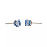 Load image into Gallery viewer, 5MM Cubic Zirconia Neon Blue Allergy-Free Stainless Steel Ear Studs