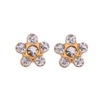 Load image into Gallery viewer, Daisy Apr Crystal 24K Pure Gold Plated Ear Studs