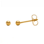 Load image into Gallery viewer, 4MM Ball 24K Pure Gold Plated Ear Studs