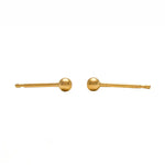 Load image into Gallery viewer, 4MM Ball 24K Pure Gold Plated Ear Studs