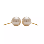 Load image into Gallery viewer, 10MM White Pearl 24K Pure Gold Plated Ear Studs