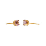 Load image into Gallery viewer, 5MM June Alexandrite 24K Pure Gold Plated Ear Studs