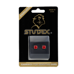 Load image into Gallery viewer, 5MM July Ruby 24K Pure Gold Plated Ear Studs