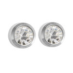 Load image into Gallery viewer, 4MM April Ð Crystal Bezel Allergy-free Stainless Steel Ear Studs