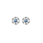 Load image into Gallery viewer, Daisy Apr Crystal September Sapphire Allergy-Free Stainless Steel Ear Stud
