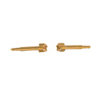 Load image into Gallery viewer, 2MM April Ð Crystal Birthstone 24K Pure Gold Plated Ear Studs