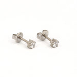 Load image into Gallery viewer, 3MM Cubic Zirconia Allergy-Free Stainless steel Ear Stud