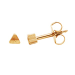 Load image into Gallery viewer, 3MM Triangle 24K Pure Gold Plated Ear Studs