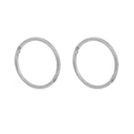 تحميل الصورة إلى عارض المعرض، أقراط دائرية ناعمة ومفصلة مصنوعة من الفولاذ المقاوم للصدأ وخالية من مسببات الحساسية