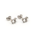 Load image into Gallery viewer, April Crystal Butterfly Shape Allergy-Free Stainless Steel Ear Studs