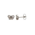Load image into Gallery viewer, April Crystal Butterfly Shape Allergy-Free Stainless Steel Ear Studs