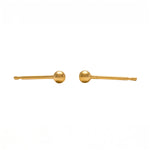 Load image into Gallery viewer, 3MM Ball 24K Pure Gold Plated Ear Studs