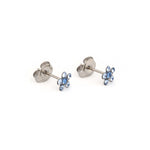 Load image into Gallery viewer, Daisy Light Sapphire - September Allergy-Free Stainless Steel Ear Studs
