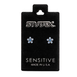 Load image into Gallery viewer, Daisy Light Sapphire - September Allergy-Free Stainless Steel Ear Studs