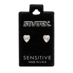 Load image into Gallery viewer, 6*6MM Austrian Crystal Heart Shape 24K Pure Gold Plated Ear Studs