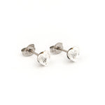 Load image into Gallery viewer, 6*6MM Heart Shape Crystal Allergy-Free Stainless Steel Ear Studs