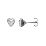 Load image into Gallery viewer, 6*6MM Heart Shape Crystal Allergy-Free Stainless Steel Ear Studs