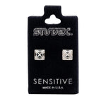 Load image into Gallery viewer, 6X6MM Austrian Crystal Square 24K Pure Gold Plated Ear Studs