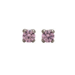 Load image into Gallery viewer, 3MM Pink Cubic Zirconia Allergy-Free Stainless Steel Ear Studs