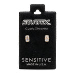 تحميل الصورة إلى عارض المعرض، أقراط أذن مطلية بالذهب الخالص عيار 24 قيراطًا ومرصعة بزركونيا مكعب مقاس 5*3 مم
