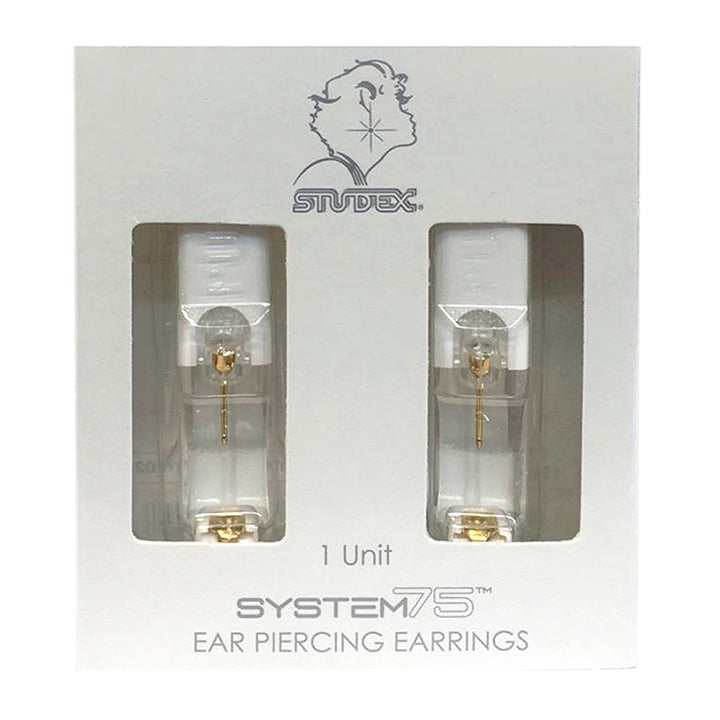 3MM Cubic Zirconia 24K Pure Gold Plated Ear Piercing Stud